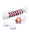 Glas 4 pc Mr. Swirly Set w/Glass Kegel Balls; Butt Plug - Red