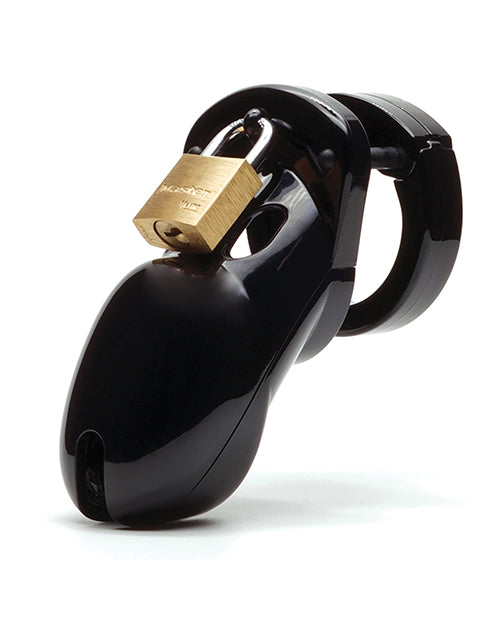 CB-3000 3&quot; Cock Cage &amp; Lock Set - Black