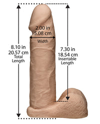 Ultra Harness 2 w/8&quot; Ultraskyn Cock - White