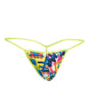 Male Basics Sinful Hipster Music T Thong G-String Blue Print XL
