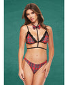 Teacher&#039;s Pet Baddie Schoolgirl Top w/Bow Tie &amp; Panty Red/Black S/M