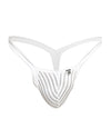 Male Basics Y Buns Thong White Sheer XL