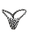 Male Basics Y Buns Thong Checkers XL
