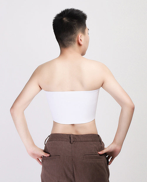 Gender Fluid Strapless Chest Compression Binder - XXXL White