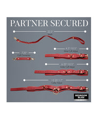 Bedroom Bliss Vegan Lover& Restraint Set - Red