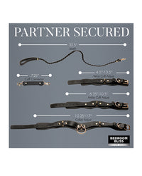 Bedroom Bliss Vegan Lover & Restraint Set - Black
