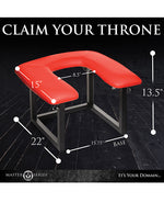 Master Series Face Rider Queening Chair - Black/Red Drop Ship Only Freight $32