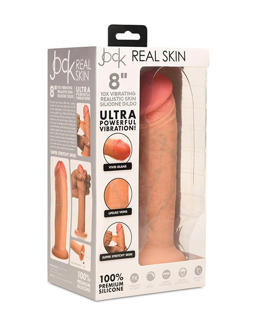 Curve Toys Jock Real Skin Silicone 8 Inch Vibrating Dildo