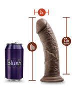 Blush Dr. Skin Plus 8 Posable Dildo - Chocolate