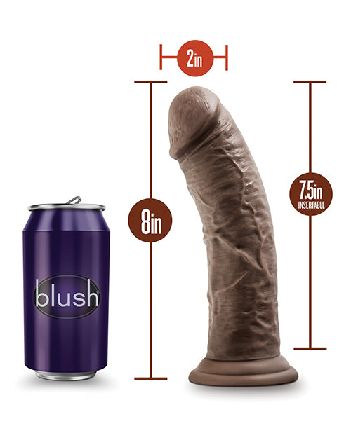 Blush Dr. Skin Plus 8 Posable Dildo - Chocolate