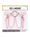 Sex & Mischief Peaches & CreaMe Collar w/Nipple Clamps