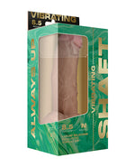 Shaft Flexskin Liquid Silicone 8.5 & Vibrating Side Curve Dong w/Balls - Pine