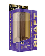 Shaft Flexskin Liquid Silicone 7.5 & Vibrating Dong w/Balls - Oak