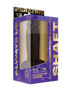 Shaft Flexskin Liquid Silicone 7.5 & Vibrating Dong w/Balls - Mahogany