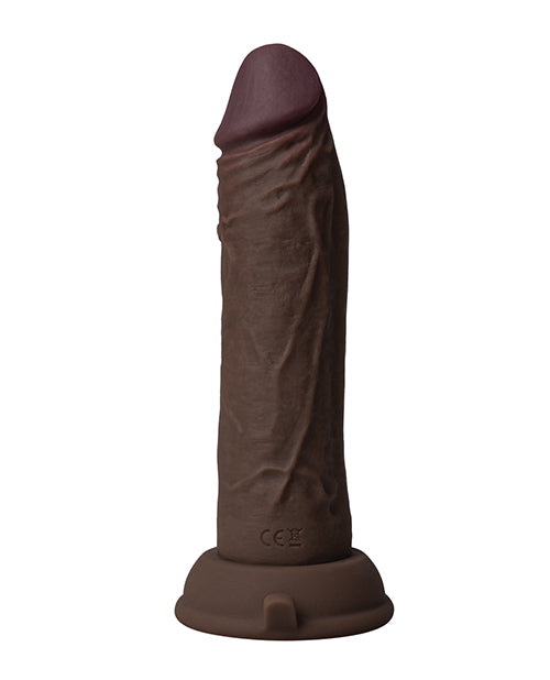 Shaft Flexskin Liquid Silicone 6.5 & Vibrating Dong - Mahogany