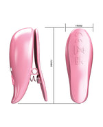 Pretty Love Leaf Wireless Vibrating Nipple Clamps - Pink