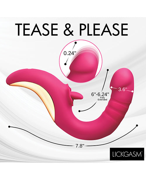 Lickgasm Tease & Please Thrusting & Licking Vibrator - Pink