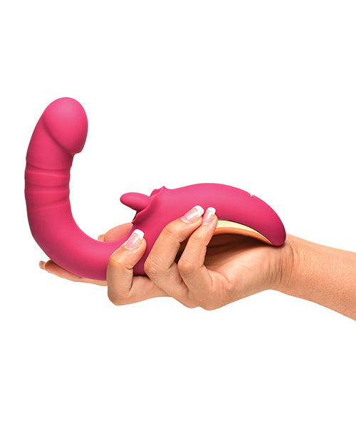 Lickgasm Tease & Please Thrusting & Licking Vibrator - Pink