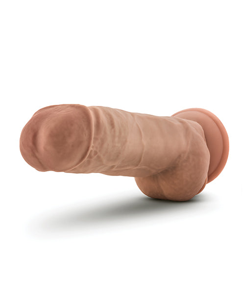 Blush Au Natural 10 inch Big Boy Realistic Dildo w/Balls - Mocha