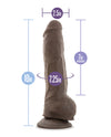 Blush Au Natural 10 inch Big Boy Realistic Dildo w/Balls - Chocolate