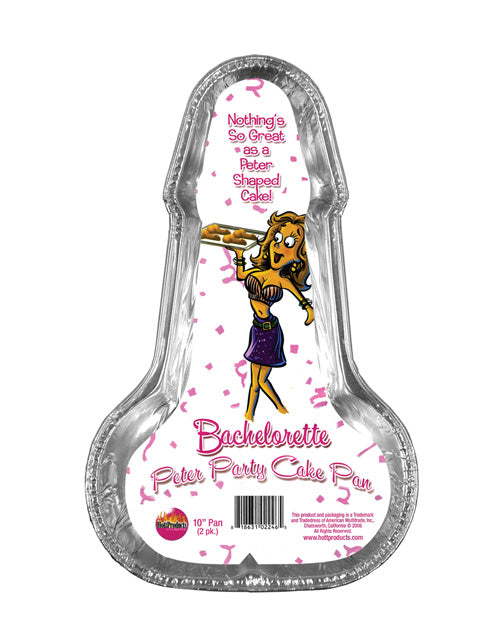 Bachelorette Disposable Peter Party Cake Pan Medium - Pack of 2