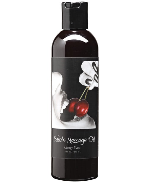 Earthly Body Hemp Edible Massage Oil - 8 oz Cherry