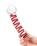 Glas 8; Mr. Swirly Glass Dildo - Red