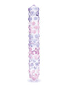 Glas 9; Purple Rose Nubby Glass Dildo - Purple/Pink