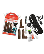 Vac-U-Lock Vibrating Dual Density ULTRASKYN Set w/Wireless Remote - Chocolate