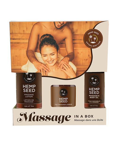 Earthly Body Hemp Seed Massage in a Box - Asst. Isle of You