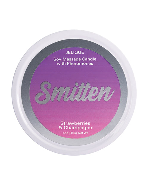 Jelique Massage Candle - 4 oz Smitten Strawberry &amp; Champagne