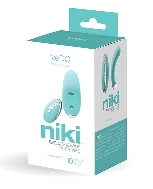 VeDO Niki Rechargeable Panty Vibe - Tease Me Turquoise