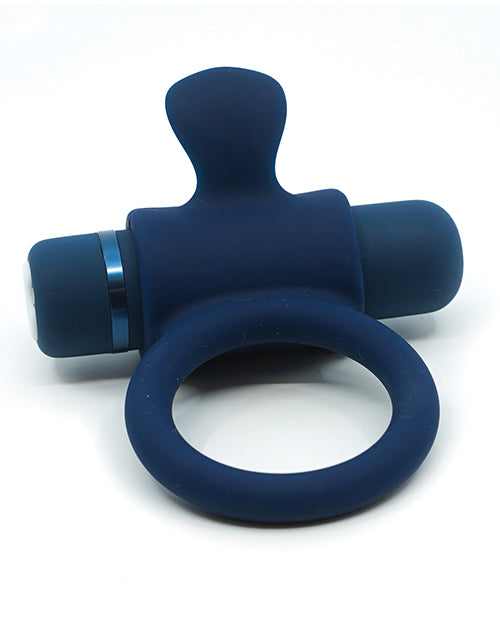 Nu Sensuelle 7 Function Silicone Bullet Ring - Navy