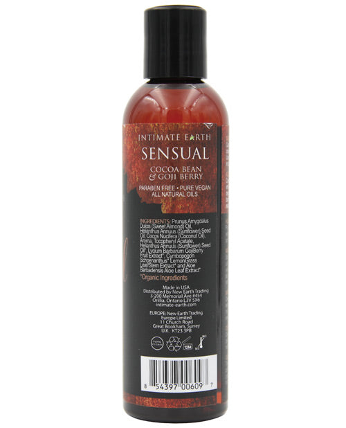 Intimate Earth Sensual Massage Oil - 240 ml Cocoa Bean &amp; Gogi Berry