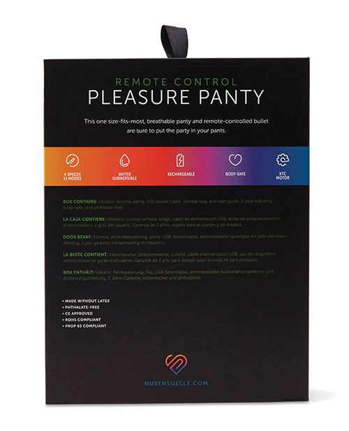 Nu Sensuelle Pleasure Panty Bullet w/Remote Control 15 Functions - Black