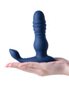 Jaden Thrusting Prostate Massager Vibrating Butt Plug Anal Sex Toy - Blue