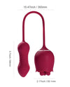 Rosa Rotating Rose Toy & Thrusting Vibrator & Red
