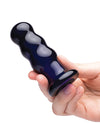Glas 3.5 & Rechargeable Vibrating Beaded Butt Plug - Blue