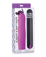 Bang! XL Bullet &amp; Wavy Silicone Sleeve - Purple