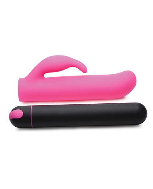 Bang! XL Bullet &amp; Rabbit Silicone Sleeve - Pink