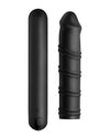 Bang! XL Bullet &amp; Swirl Silicone Sleeve - Black