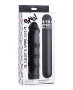 Bang! XL Bullet &amp; Swirl Silicone Sleeve - Black