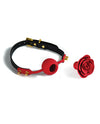 ZALO Rose Ball Gag - Red/Black