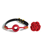 ZALO Rose Ball Gag - Red/Black