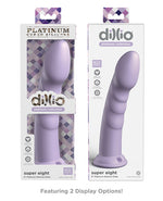Dillio Platinum 8; Super Eight Silicone Dildo - Purple