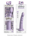 Dillio Platinum 7; Slim Seven Silicone Dildo - Purple