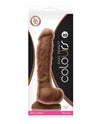 Colours Dual Density 8; Dildo - Brown