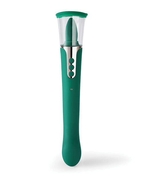 Succion Sucking G-Spot Vibrator - 3 Function Green