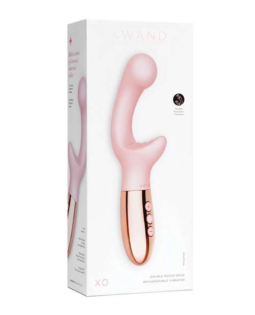 Le Wand XO Double Motor Wave Rechargeable Vibrator - Rose Gold