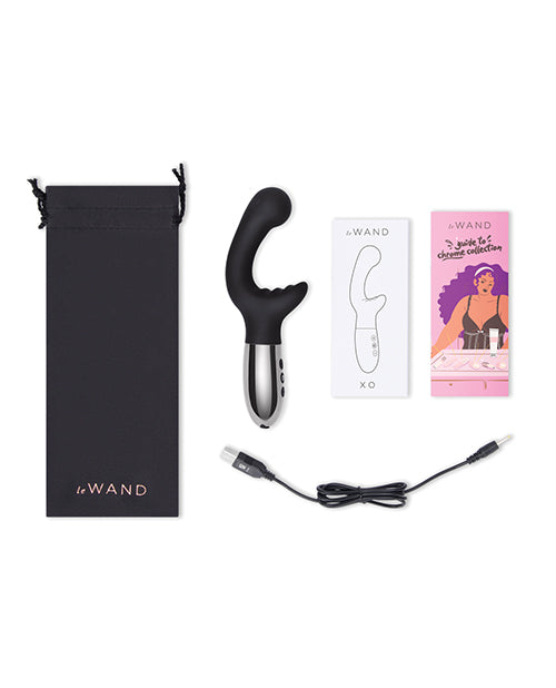 Le Wand XO Double Motor Wave Rechargeable Vibrator - Black